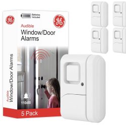 GE Personal Security Window and Door Alarm, 5 Pack